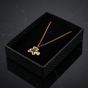 Luxurious Heart Bear Necklace